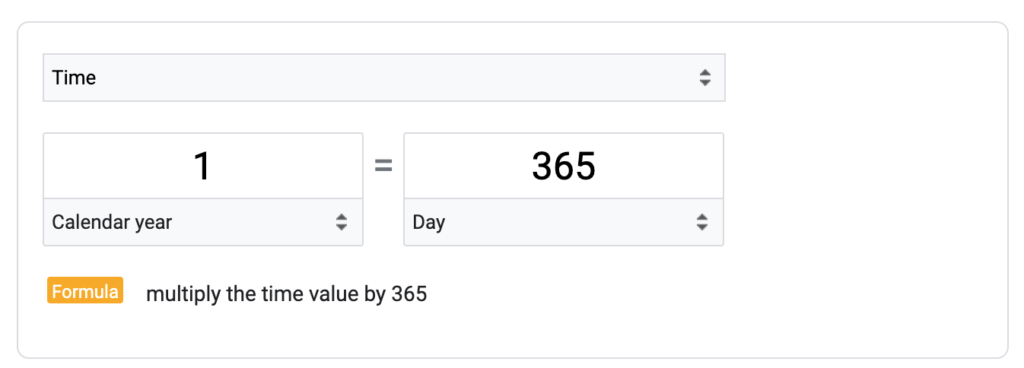 How many days in one year
